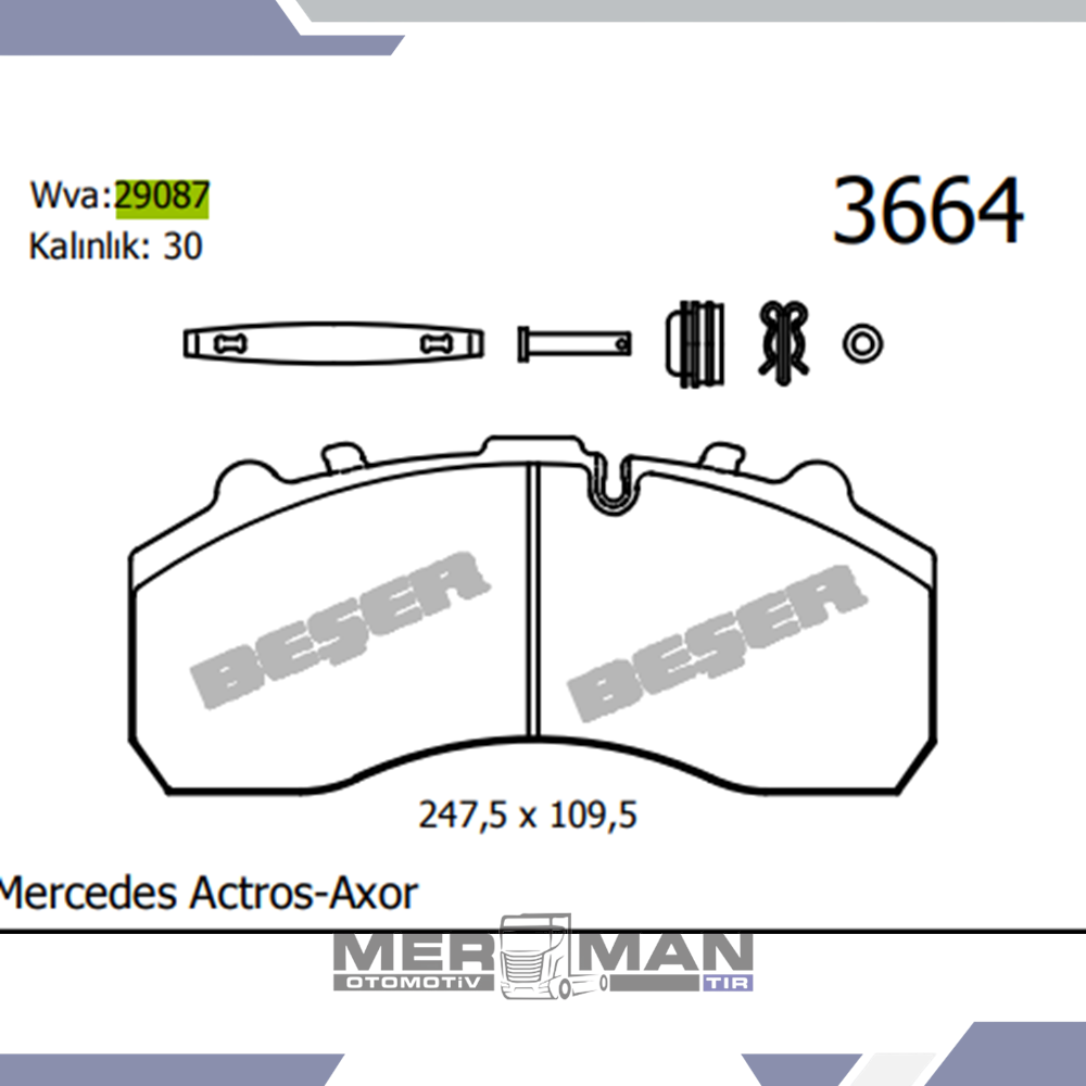 DİSK BALATA TAKIMI AXOR/SCANIA