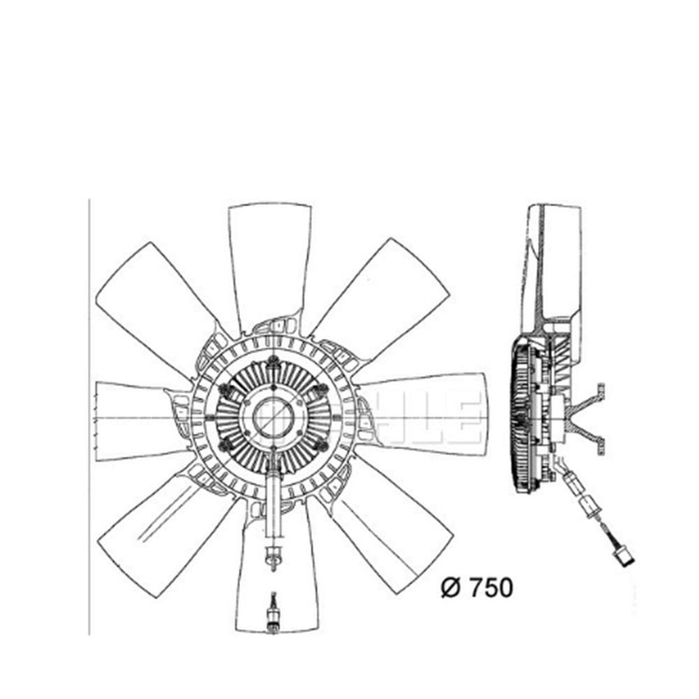 VISCO FAN KOMPLE SCANIA DSC12 EURO-3/5 6 FİŞLİ 8 KANAT