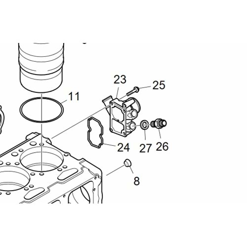 BLOK ARKA FLANŞ SCANIA DSC12 EGR İPTAL -TAPALI-