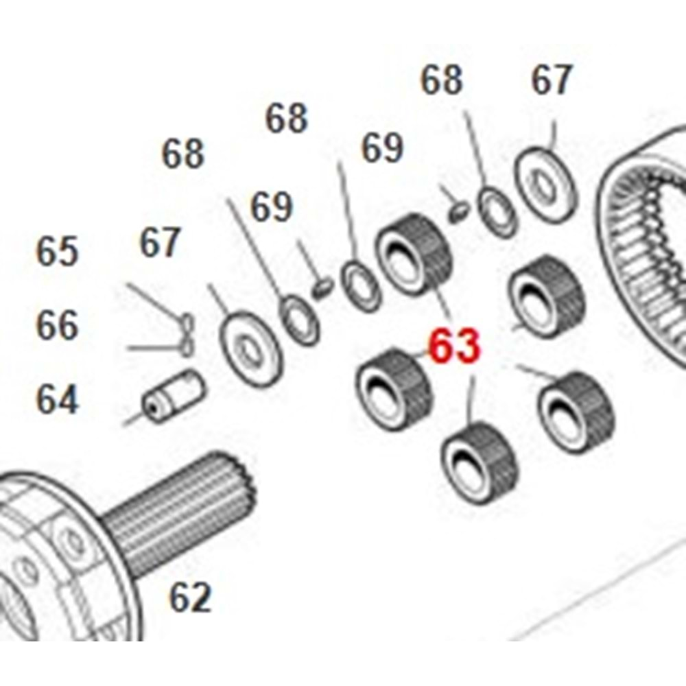 ŞANZIMAN PLANET DİŞLİ VE PİM PUL BİLYA TAKIM ZF16S130/160